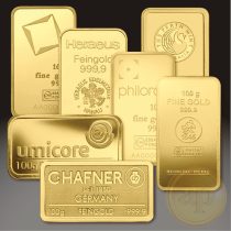   Más nemzetközi gyártó (C.Hafner, Heimerle, Heraeus stb.) aranyrúd, 100 gramm