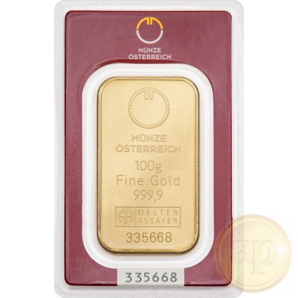 Argor Heraeus, Münze Österreich aranyrúd, 100 gramm