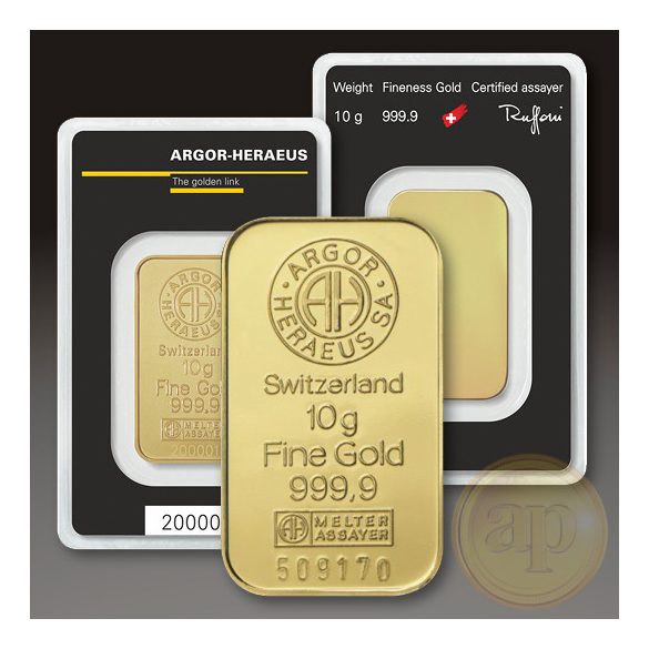 Argor Heraeus, Münze Österreich aranyrúd, 10 gramm