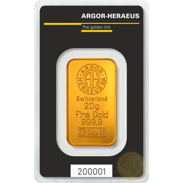 Argor Heraeus, Münze Österreich aranyrúd, 20 gramm