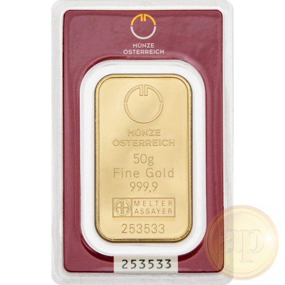 Argor Heraeus, Münze Österreich aranyrúd, 50 gramm