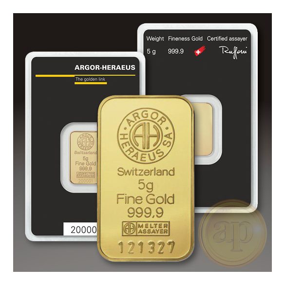 Argor Heraeus, Münze Österreich aranyrúd, 5 gramm